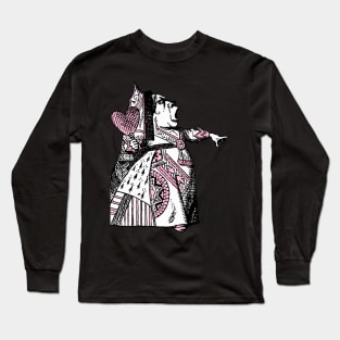 Queen of Hearts - Pink Long Sleeve T-Shirt